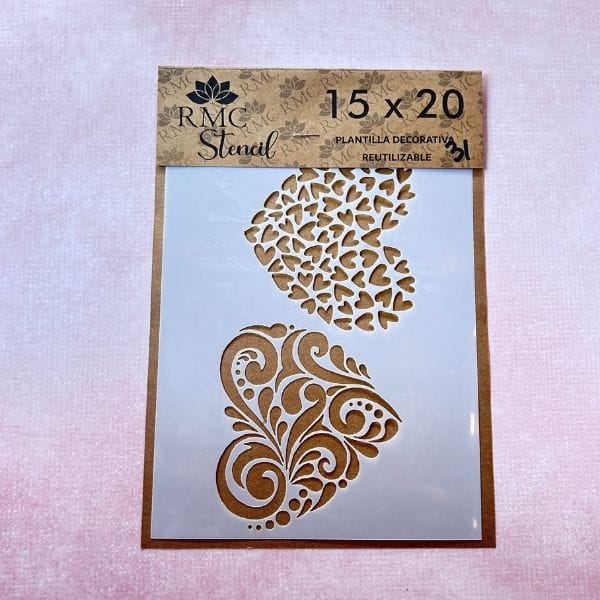 Stencil 15X20 ANT31 Trama Doble Corazon