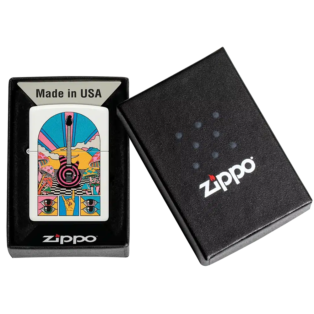 Encendedor Zippo Retro Music Design Blanco ZP46167