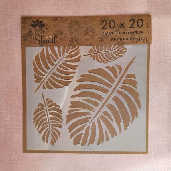 Stencil 20X20 Botanica Hojas BT401