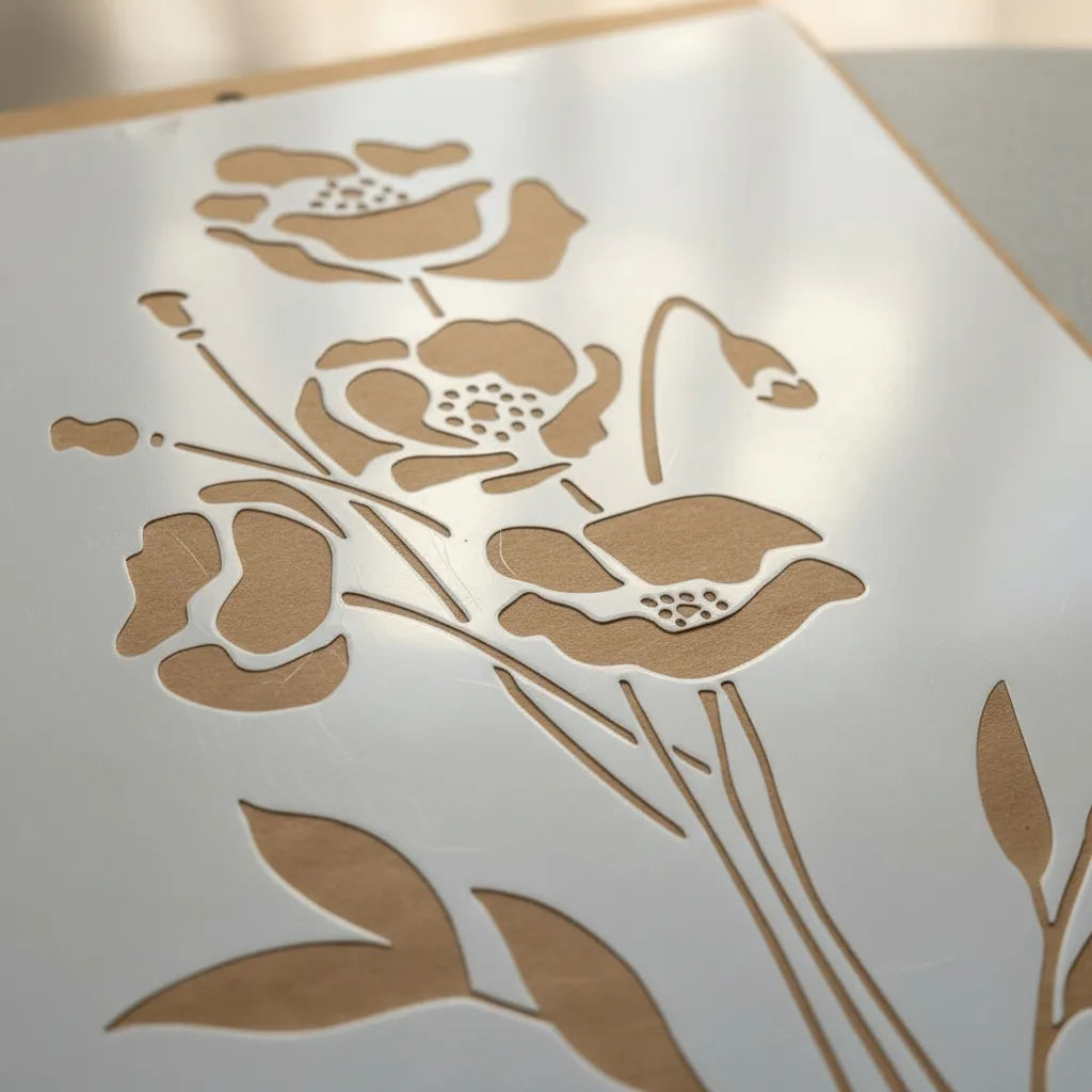 Stencil 25X30 ANK04 - Floral