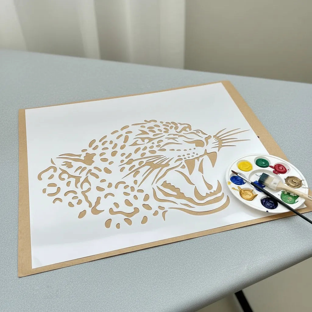 Stencil 25X30 Animales Leopardo A01