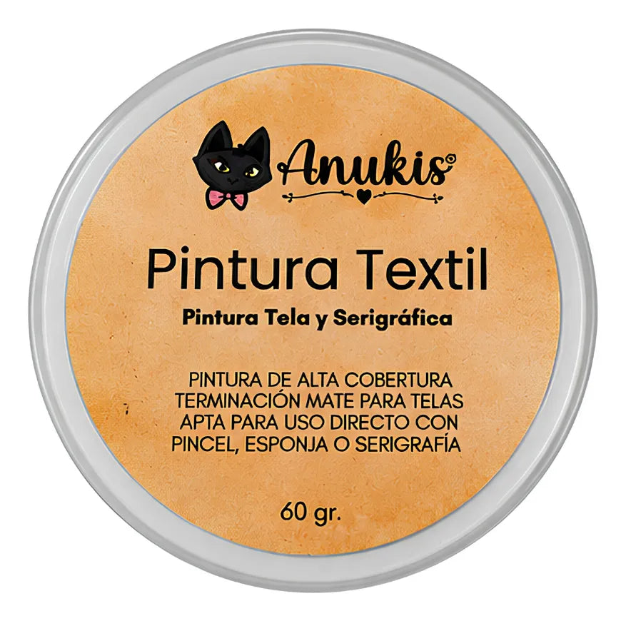 Anukis Pintura Textil y Serigráfica Amarillo 60 grs.