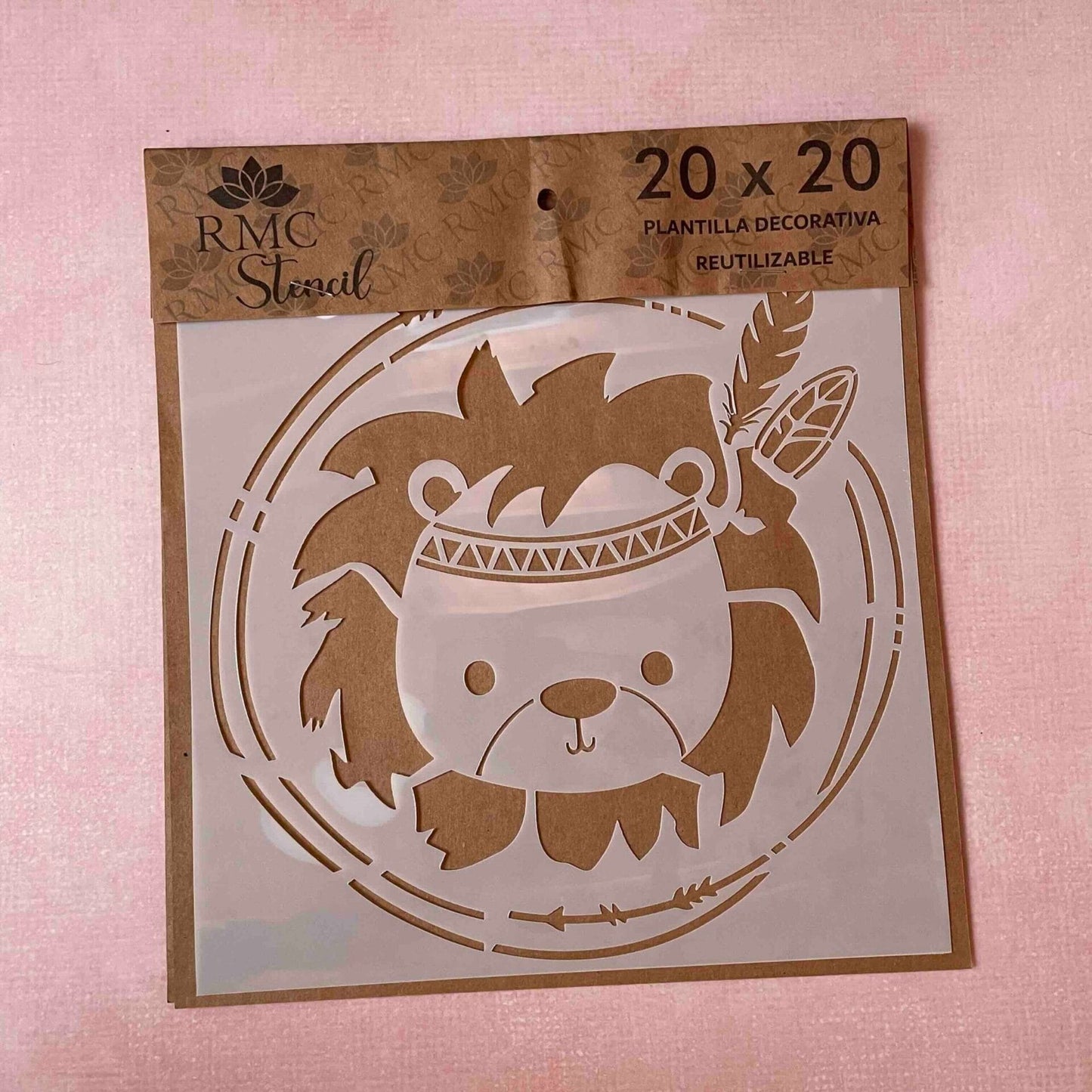 Stencil 20X20 Infantil Leon