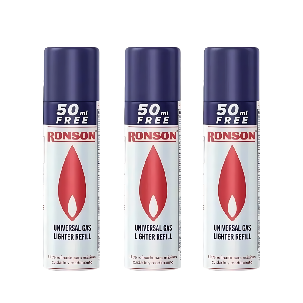 Pack 3 Gas Butano Ronson 300ml