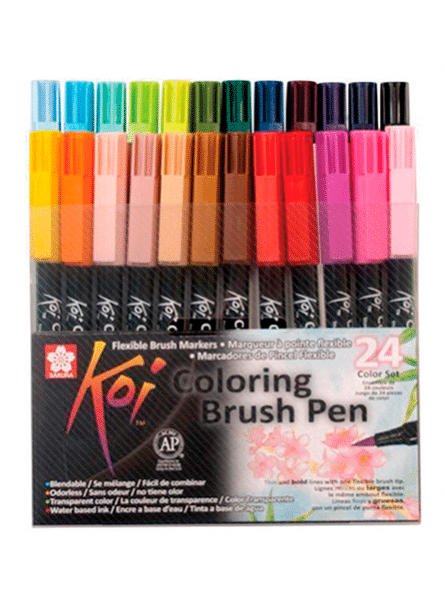 Brush Pen Koi 24 Colores Surtidos