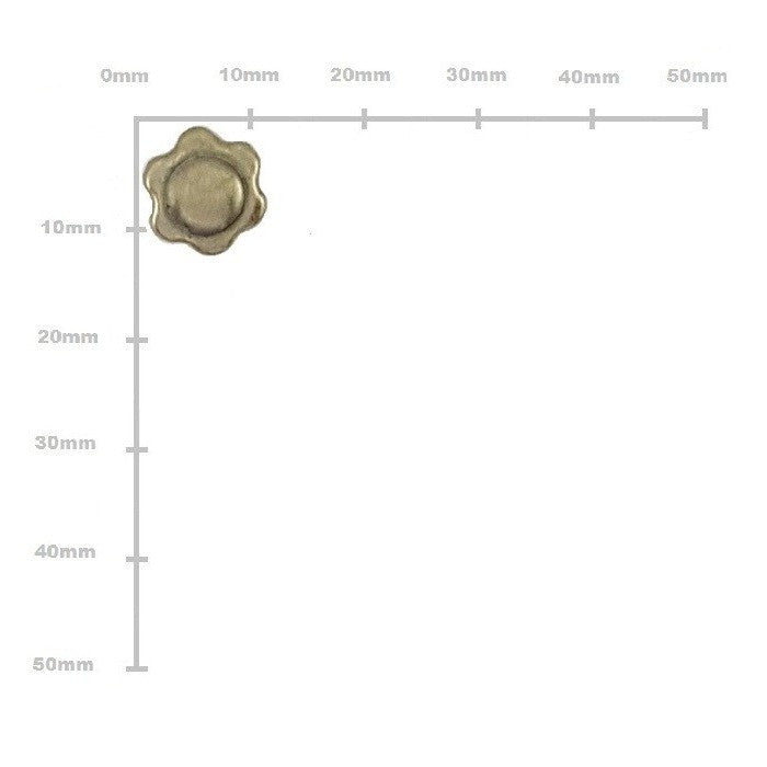 Adorno Flor Circular Estampada Envejecida 11m P20 Und. C8336