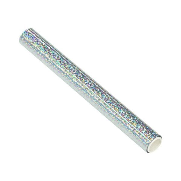 Foil Rollo 19 cm X 5 Mts Plata Puntos Holográfico