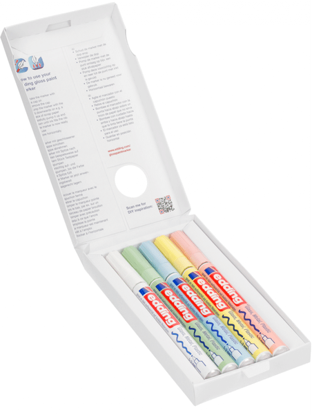 Marcadores Pintura Permanente Edding Set 5 Pastel Punta 1-2mm