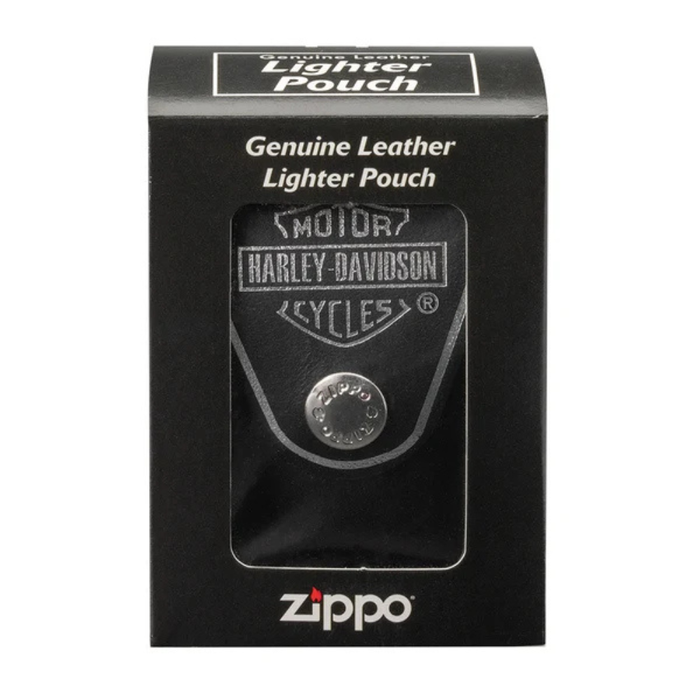 Estuche Zippo Funda Cuero Harley-Davidson Black