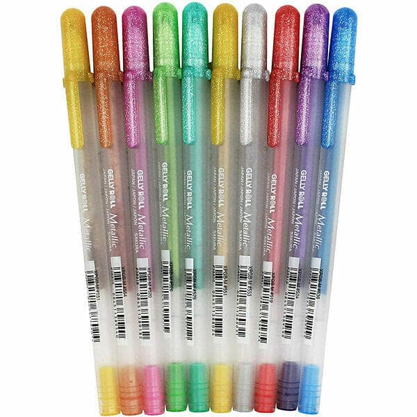 Sakura Gelly Roll - Set 12 Lápices Tinta Gel Metalicos