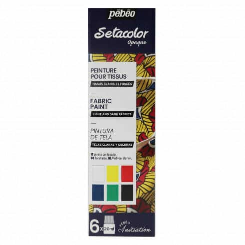 Pebeo Kit inicial SetaColors Tela 6 Colores Opaco