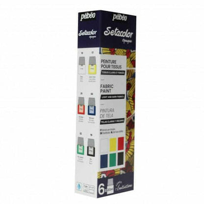 Pebeo Kit inicial SetaColors Tela 6 Colores Opaco