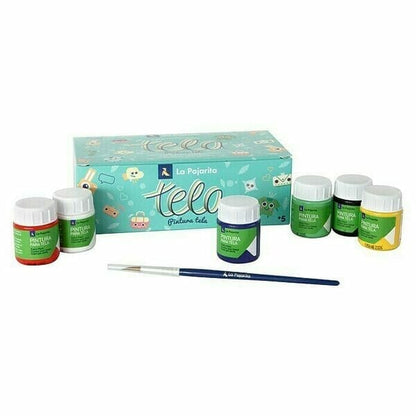 Pack Pintura Tela 6 colores La Pajarita