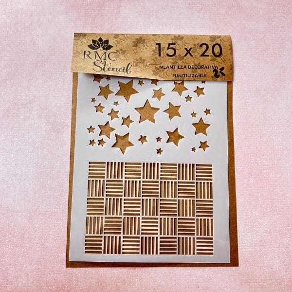 Stencil 15X20 ATN 25 Trama Estrella y rayas