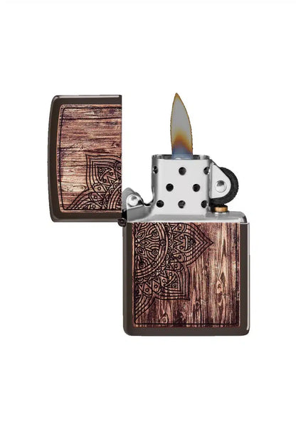 Encendedor Zippo Wood Mandala Desing Cafe ZP49184