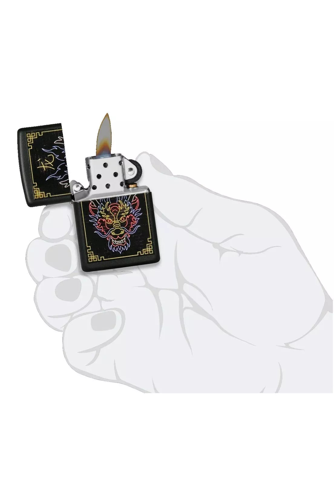 Encendedor Zippo Neon Dragon Design  Zp49396