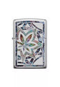 Encendedor Zippo Fusion Leaf Desing Plateado ZP29727