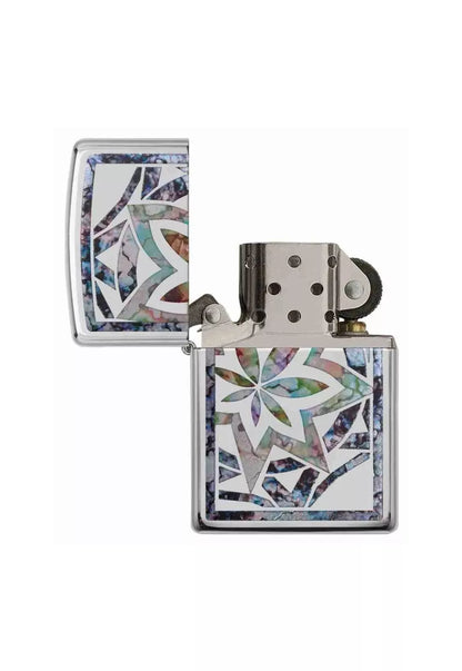 Encendedor Zippo Fusion Leaf Desing Plateado ZP29727