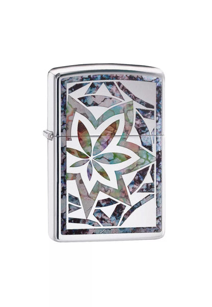 Encendedor Zippo Fusion Leaf Desing Plateado ZP29727
