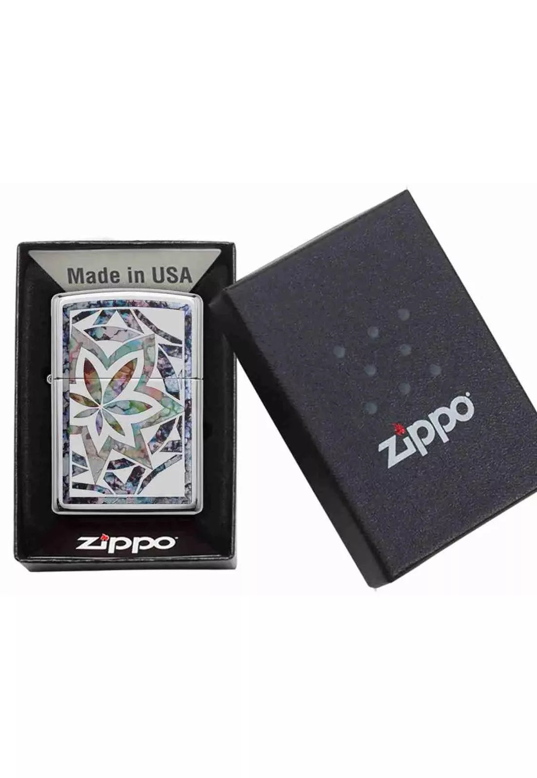 Encendedor Zippo Fusion Leaf Desing Plateado ZP29727