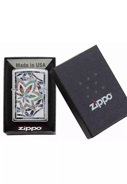 Encendedor Zippo Fusion Leaf Desing Plateado ZP29727