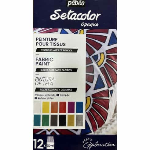 Pebeo Kit inicial SetaColors Tela 12 colores
