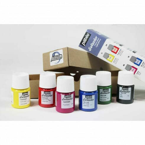 Pebeo Kit inicial SetaColors tela 6 Colores Tissus Light
