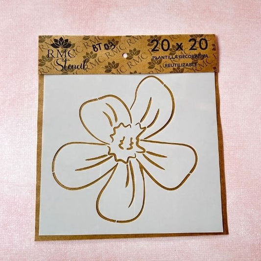 Stencil 20X20  BT03 Botanica Flor