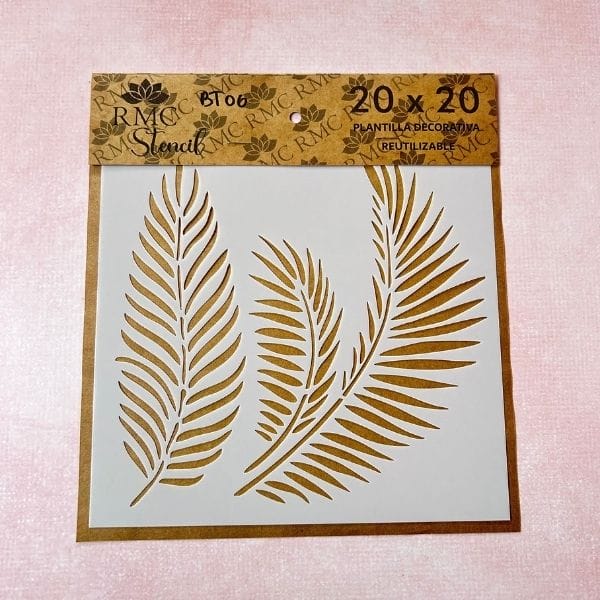 Stencil 20X20  Botanica Hojas BT06