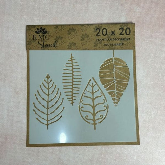 Stencil 20X20  Botanica Hojas Deco BT07