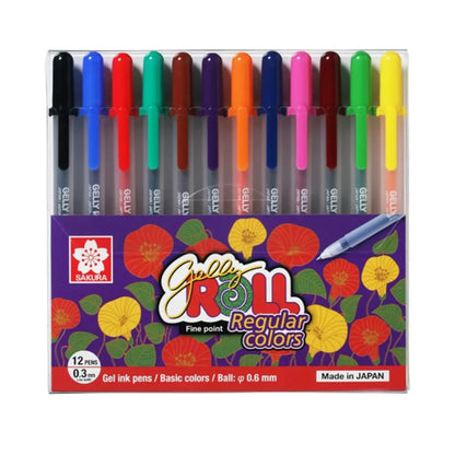 Sakura Gelly Roll - Set 12 Lápices Tinta Gel Regular Colors