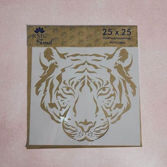 Stencil 25X25 Animales Tigre