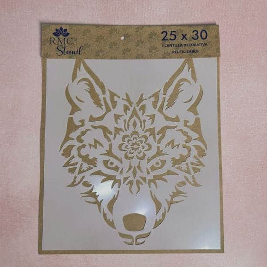 Stencil 25X30  Animal A03 Lobo