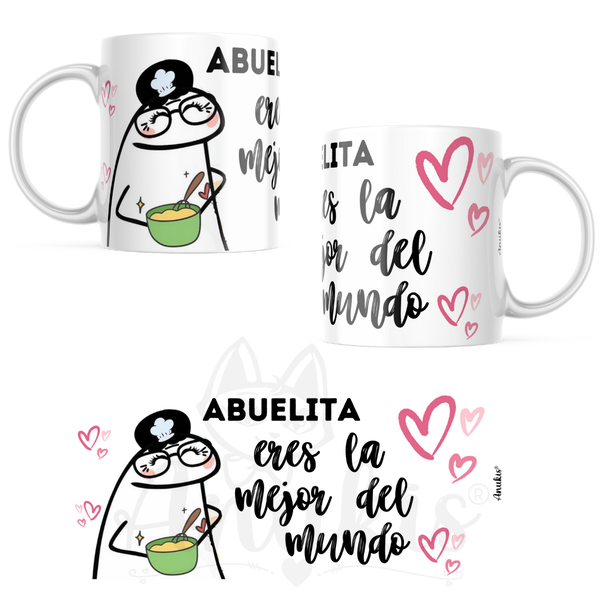 Taza Cerámica 320 cc Flork "Abuelita eres la mejor del mundo"