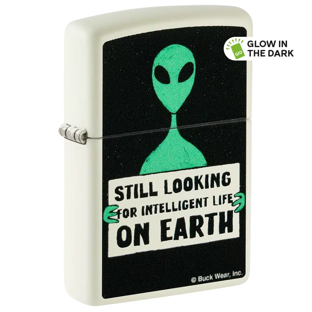 Encendedor Zippo Buck Wear Alien Design Blanco ZP46092