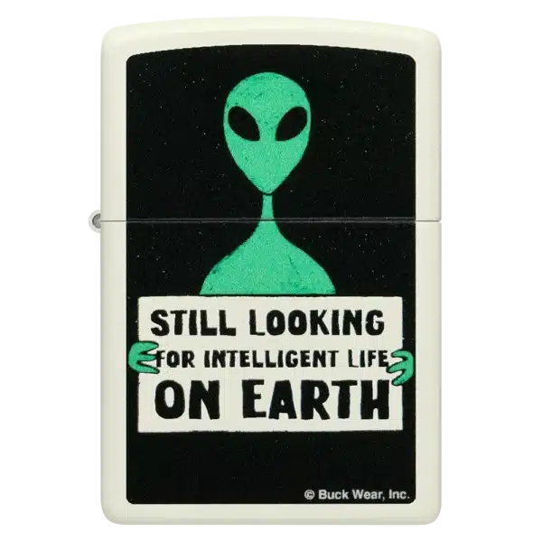 Encendedor Zippo Buck Wear Alien Design Blanco ZP46092