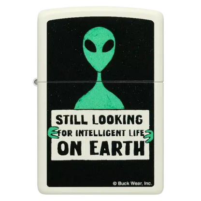 Encendedor Zippo Buck Wear Alien Design Blanco ZP46092