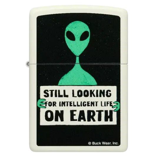 Encendedor Zippo Buck Wear Alien Design Blanco ZP46092