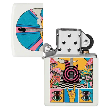 Encendedor Zippo Retro Music Design Blanco ZP46167