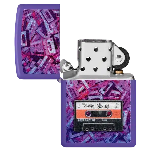 Encendedor Zippo 80s Cassette Tape Morado ZP48521