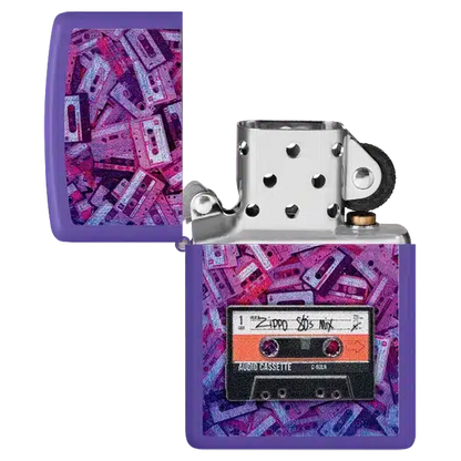 Encendedor Zippo 80s Cassette Tape Morado ZP48521