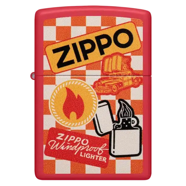 Encendedor Zippo Retro Zippo Design Rojo ZP48998