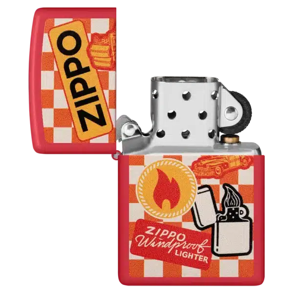 Encendedor Zippo Retro Zippo Design Rojo ZP48998