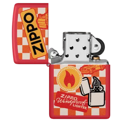 Encendedor Zippo Retro Zippo Design Rojo ZP48998