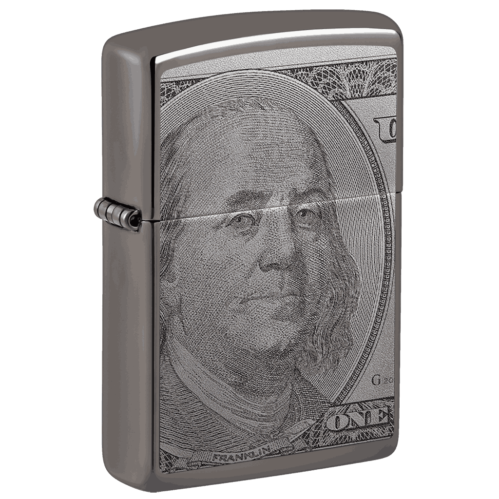Encendedor Zippo Currency Dolar Design Plateado ZP49025