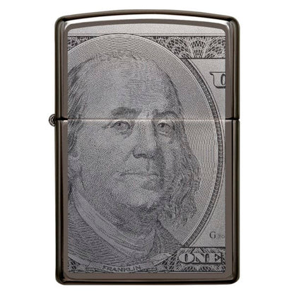 Encendedor Zippo Currency Dolar Design Plateado ZP49025