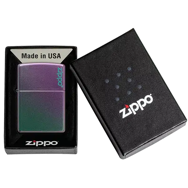 Encendedor Zippo Iridiscente Logo Morado ZP49146ZL