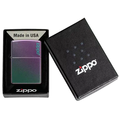 Encendedor Zippo Iridiscente Logo Morado ZP49146ZL