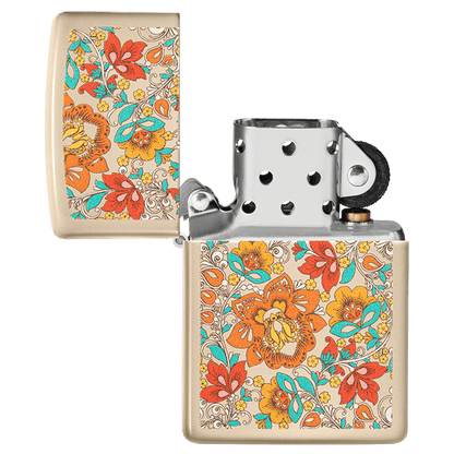 Encendedor Zippo Vintage Floral Design Rosa ZP49770