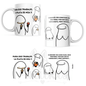 Taza Cerámica 320 cc Flork "Para eso trabajo, la plata es mía..."